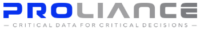 Proliance logo with blue and gray text and the tagline 'Critical Data for Critical Decisions' beneath the name.