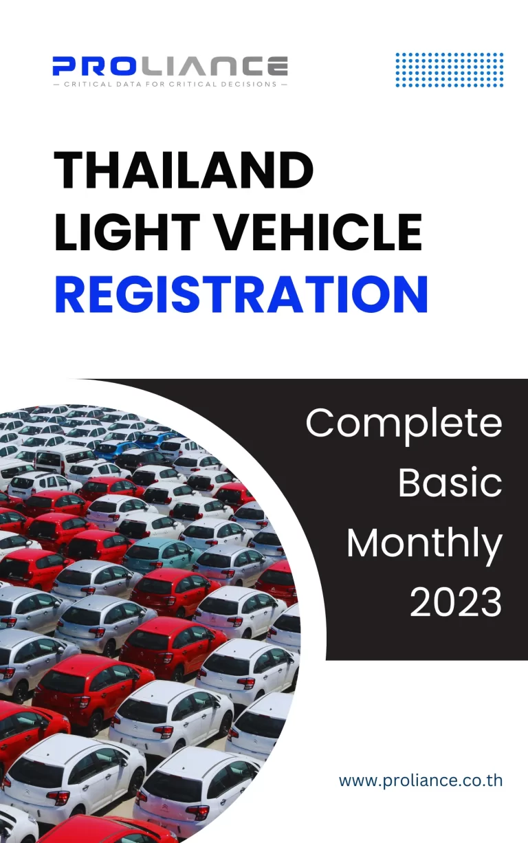 Thailand Light Vehicle Registration - Basic Monthly Data 2023 1 a cover of Thailand Light Vehicle Registration Report 2023