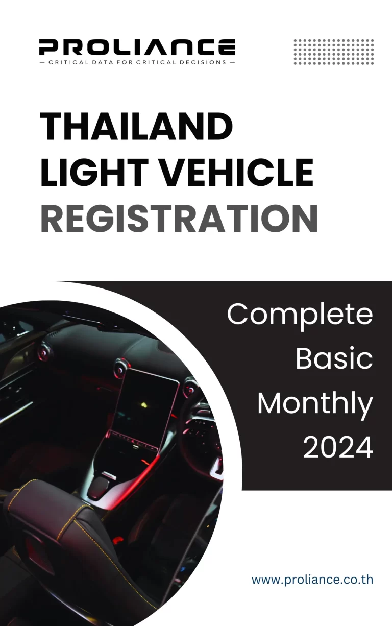 Thailand Light Vehicle Registration - Basic Monthly Data 2024 1 Thailand light vehicle registration data report 2024 showing modern vehicle interior with digital dashboard