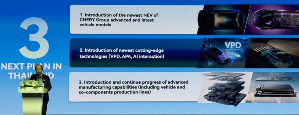 Chery Thailand next phase plan covering NEV models, smart technologies and advanced manufacturing capabilities